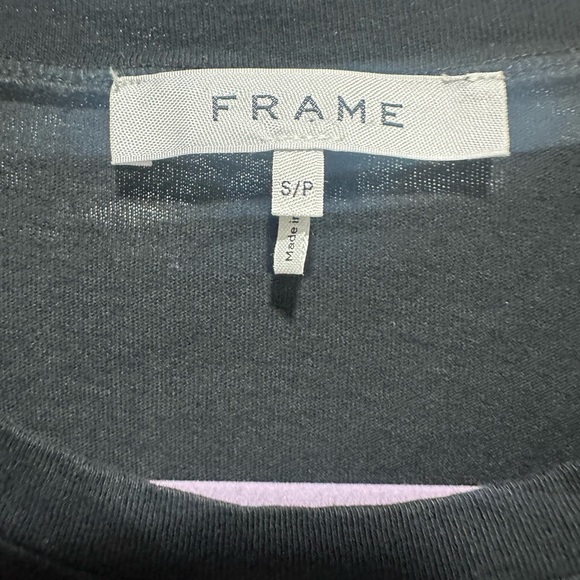 Frame Denim Women's Black Knot-Detail Muscle Tee size Small EUC - Picture 4 of 5